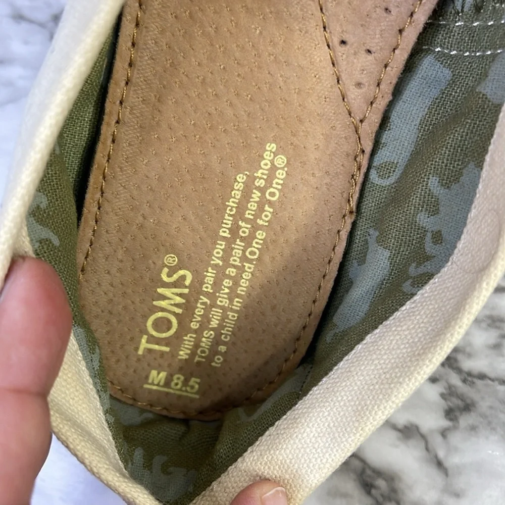 TOMS Alpargata Cloudbound espadriles beige flat size 8.5 new
